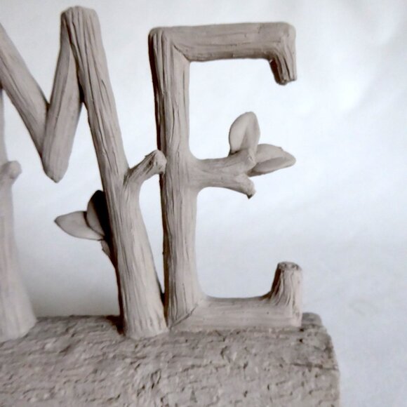 RESIN HOME SPARROW BIRD BRANCH LOG SIGN DECORATION (PRE-OWNED) - Picture 13 of 13